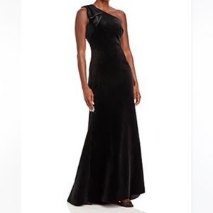 Black Eliza J one shoulder gown
